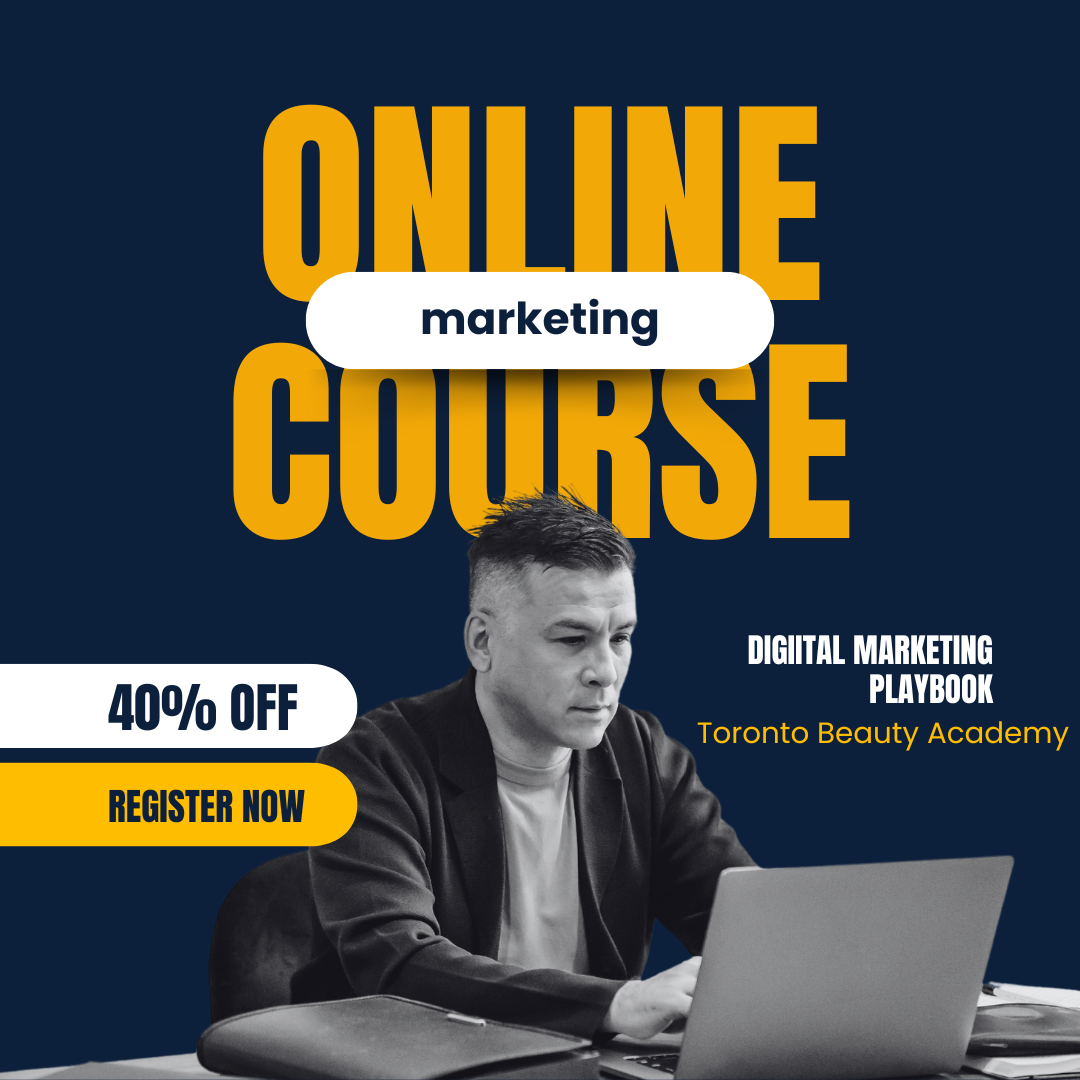 Yellow and Blue Modern Marketing Course Sale Instagram Post